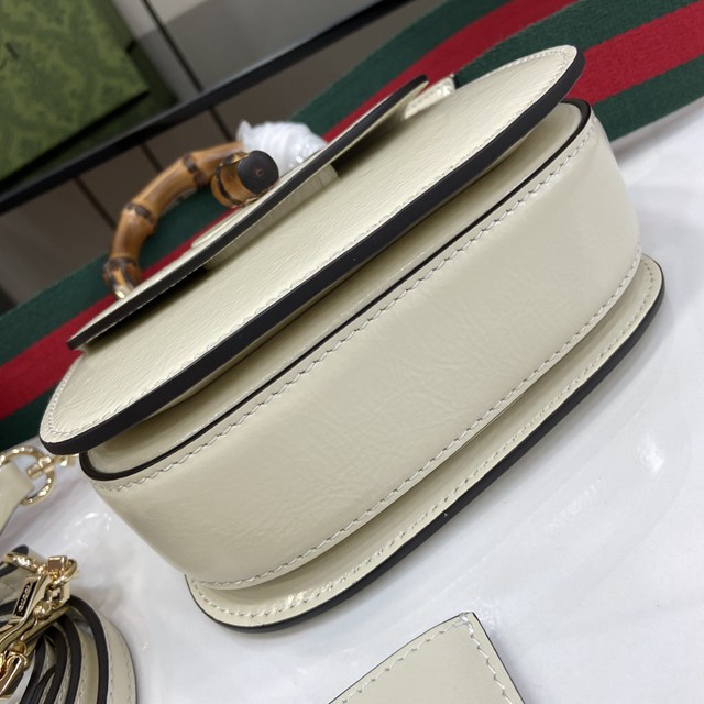 gucci專櫃新款原廠皮手袋 古馳GucciBamboo1947系列迷你竹節手提包 jcp2168